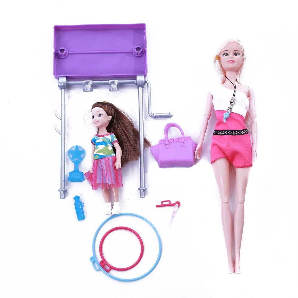Toy Baby Doll with Gymnastic Coach and Accessories - 04-2/3