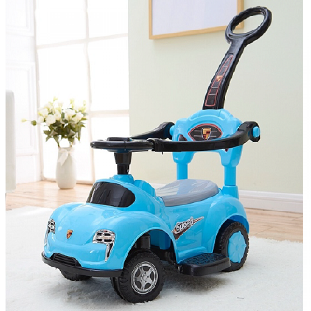 baby manual rideon with parental push handle mixed colour TR BW-605F