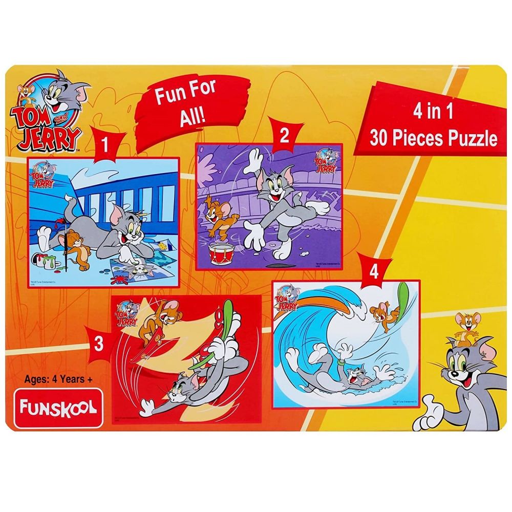 Buy Funskool Tom & Jerry Lemon Squash 4in1 Puzzle 9555700 Online in Kerala