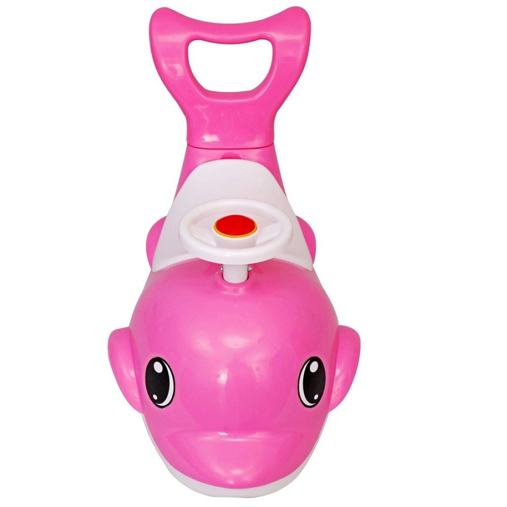 Dolphin Rider Manual Push Ride On - Pink