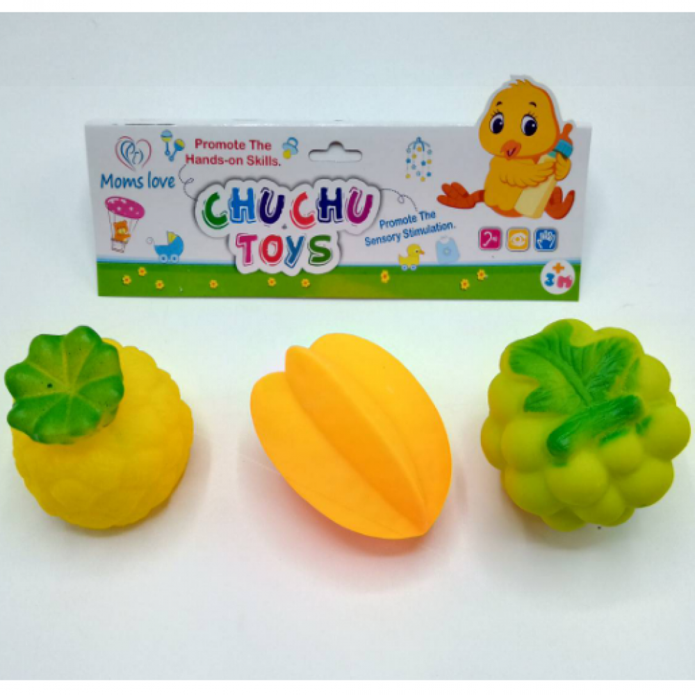 M2 Chuchu Toy 3Pc Fruit 063-3