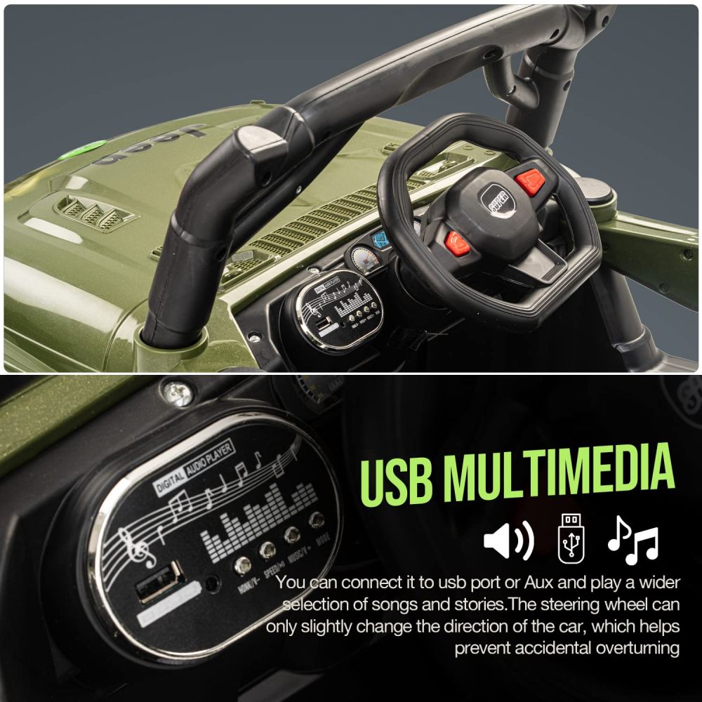 Baby rechargeable Jeep MJ124-Green
