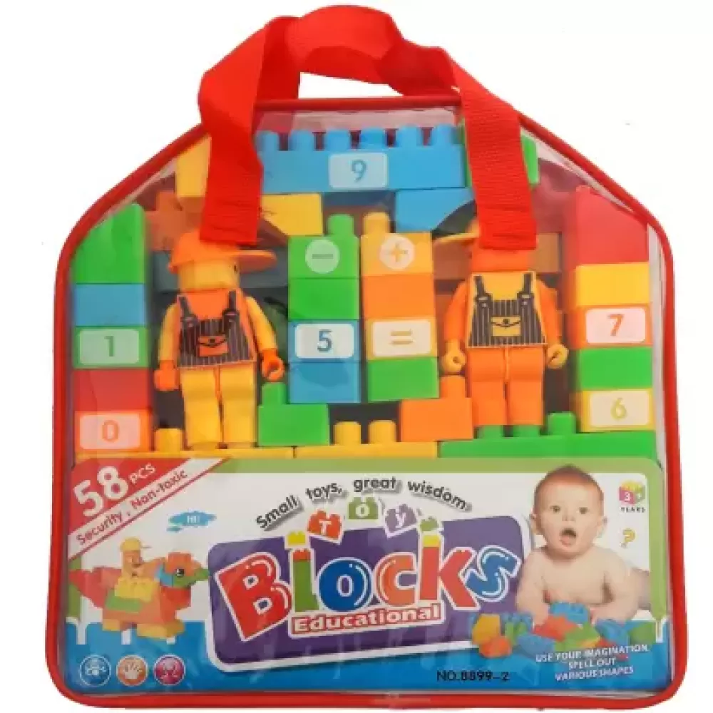 Buy Blocks Educational Toys for Kids, Learning Blocks for Kids with Cartoon  Figures (Multicolor) Online in Kerala | Tootwo
