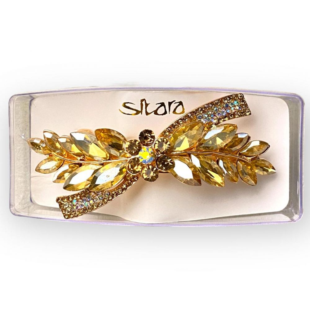 Fashinable Golden Crystal Hair Clips