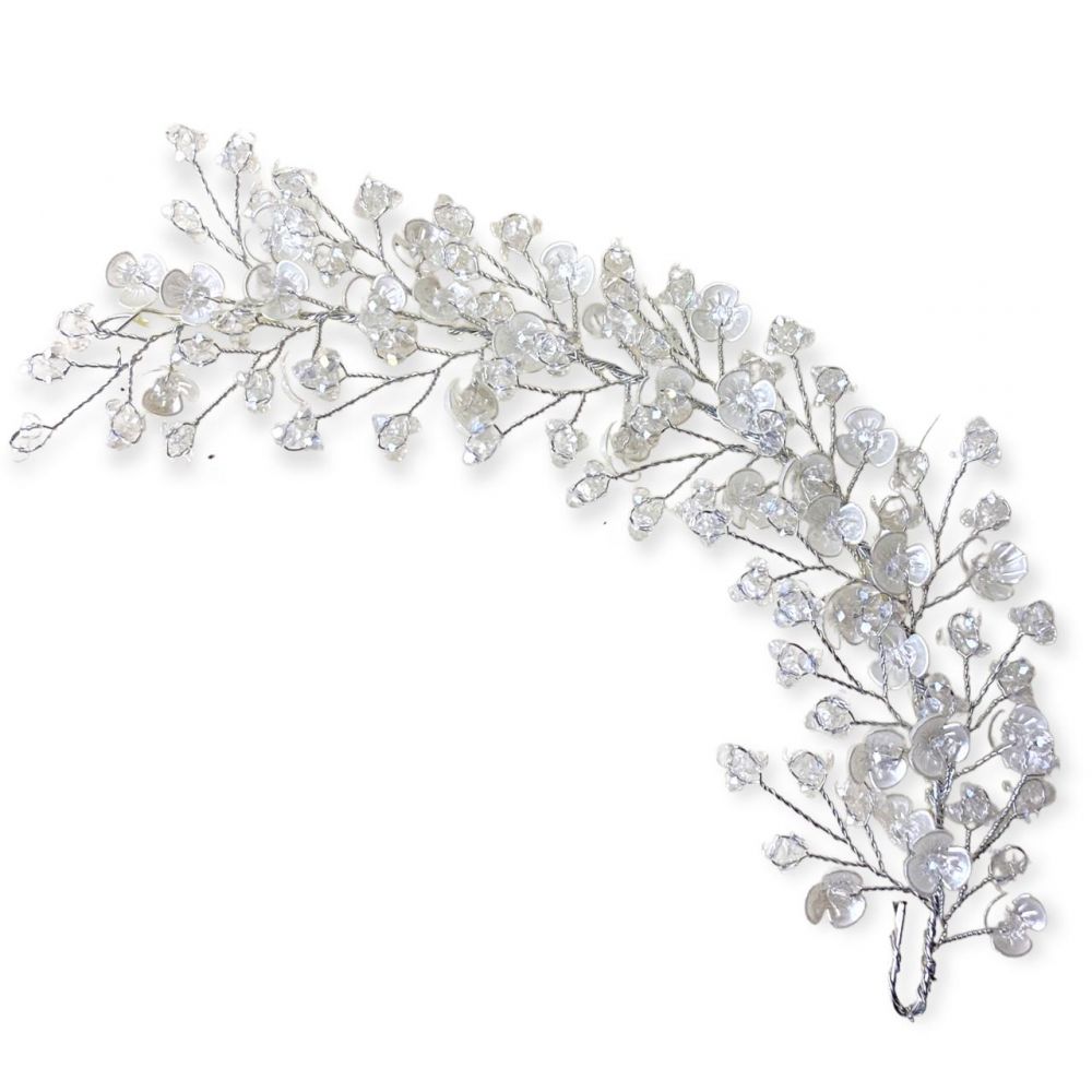 Hair Accessories Tiara Western White Floral With Small Flowers