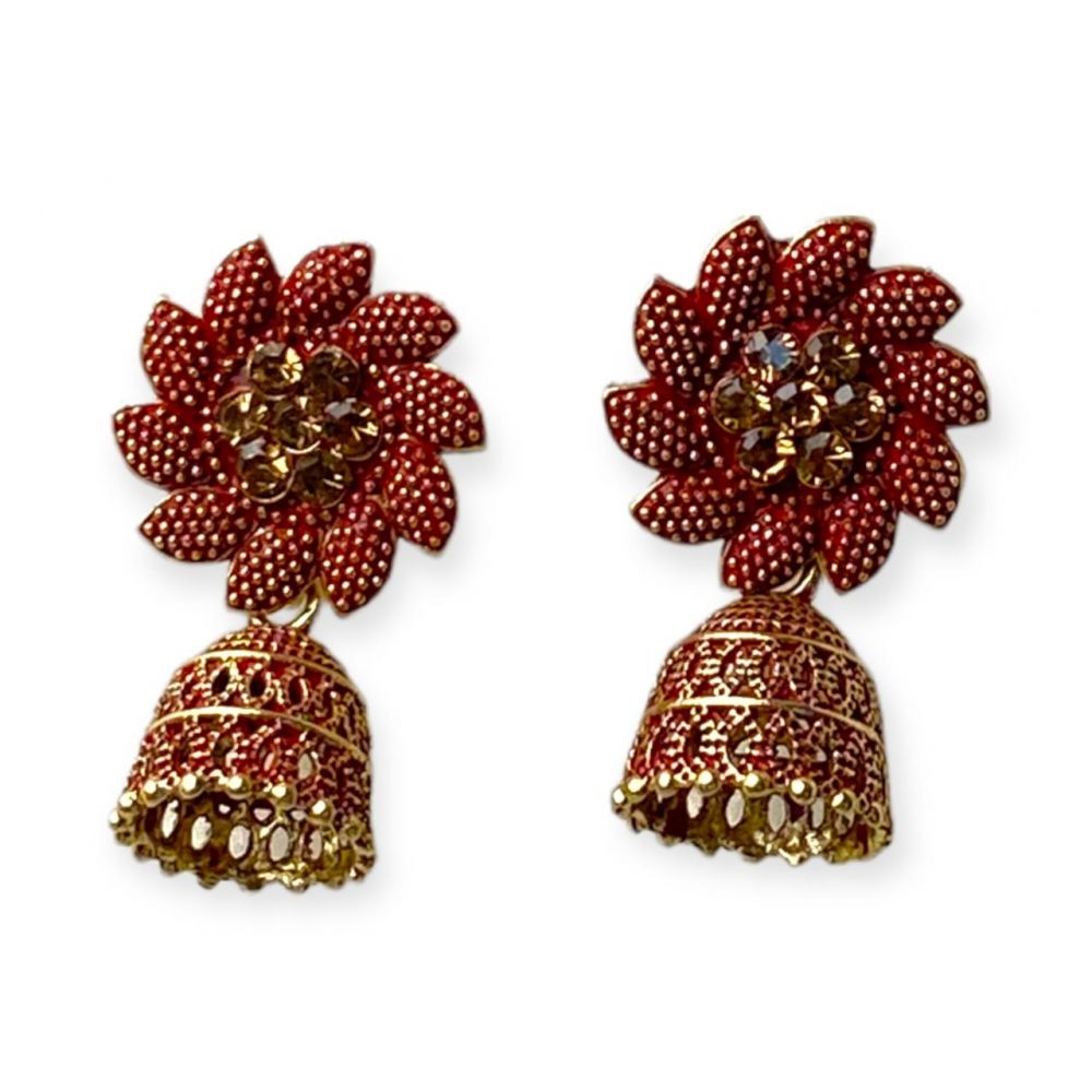 Floral Design Small Jhumka Earring