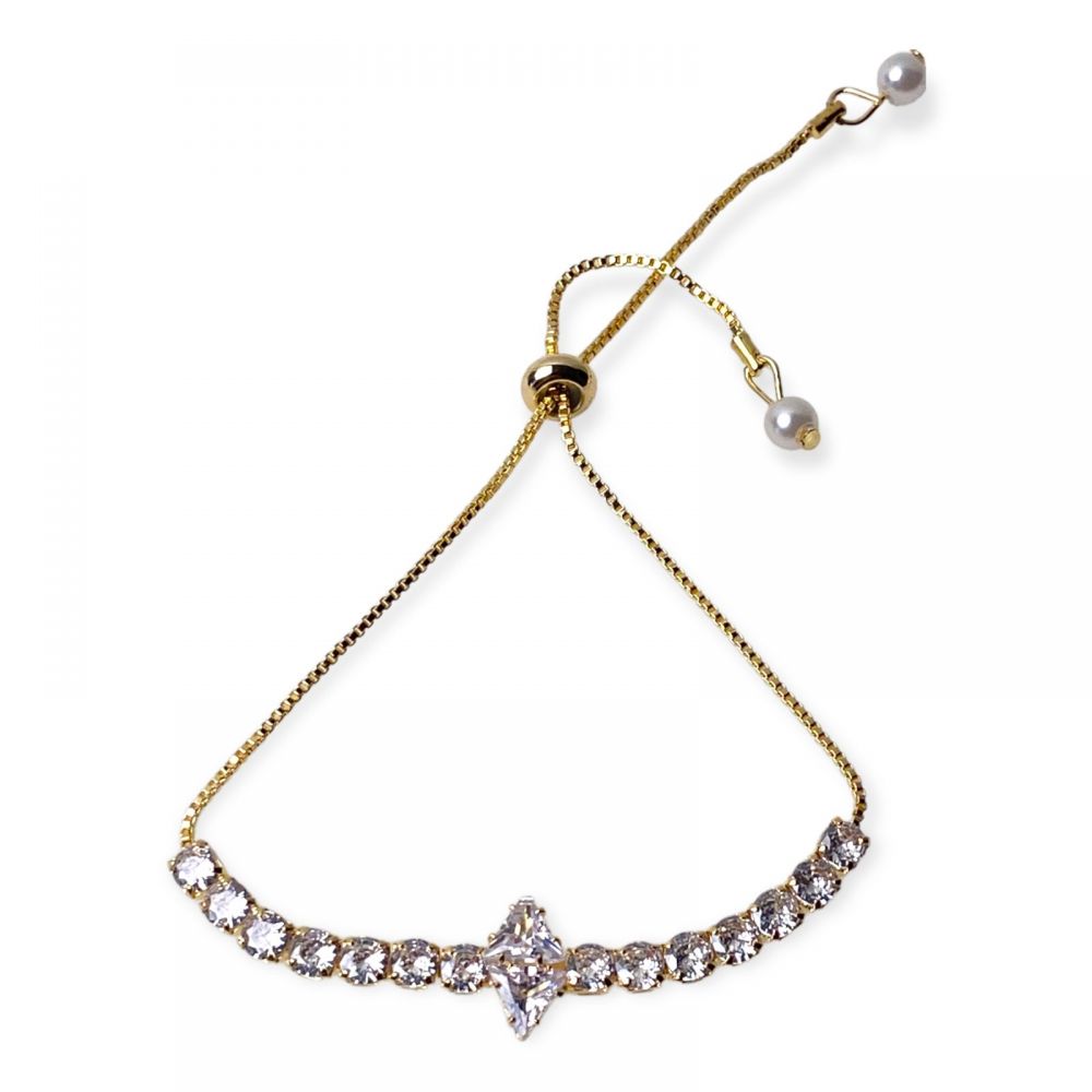 Bracelets For Ladies Stone-Studded Link Bracelet