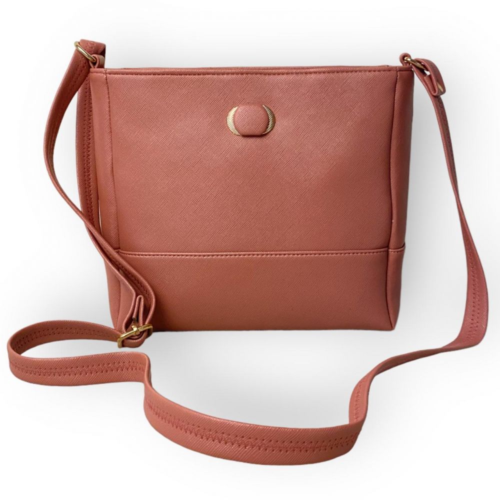Leather sling bag for ladies with adjustable strap