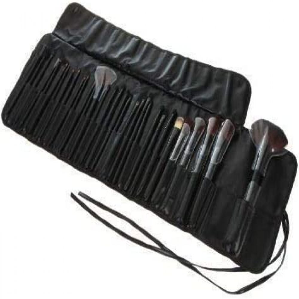 Cosmetic Makeup Eyeshadow Powder Soft Brush Brushes Set Tool Kit Bag Black 32pc