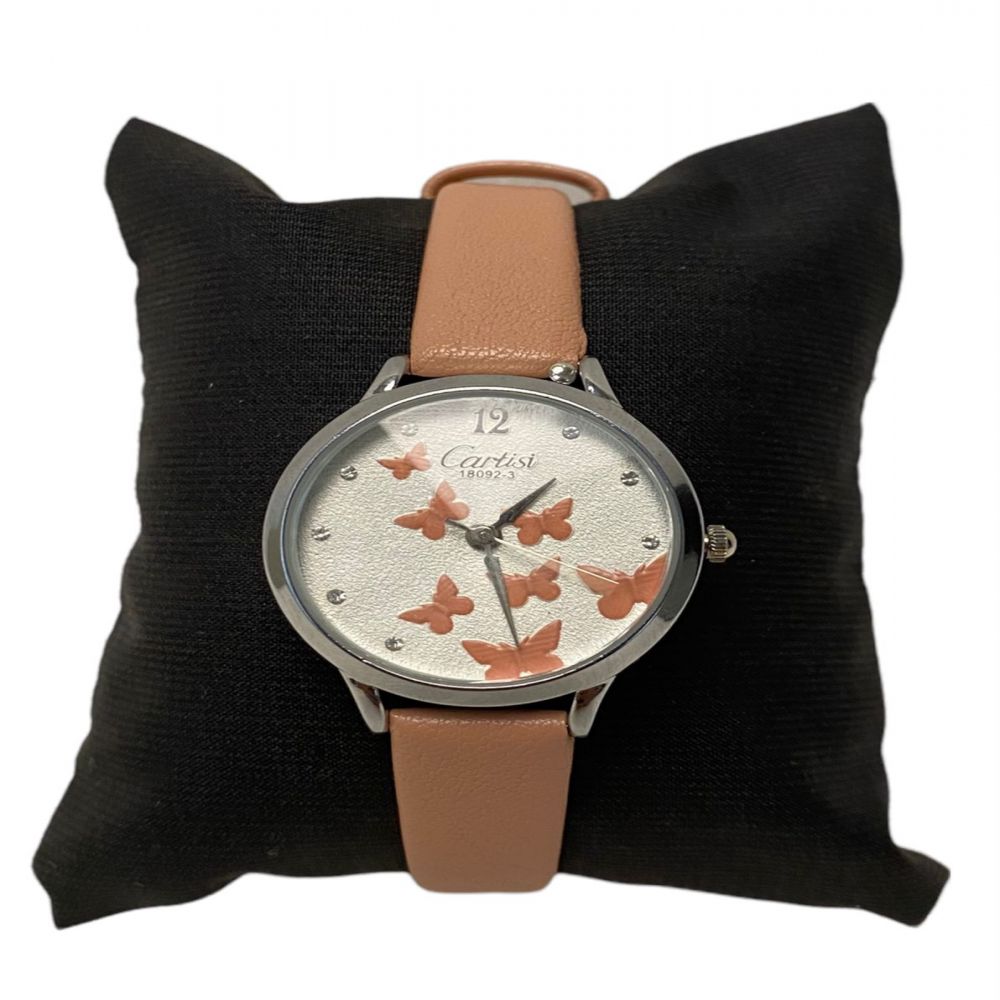 Round Fashion Analog Dial Watch for Women and Girls