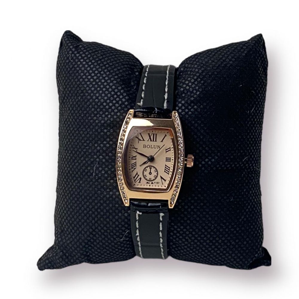 Gold Stone Rectangular Fashion Ladies Quartz Watch
