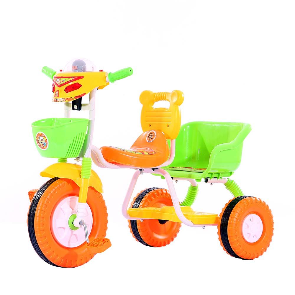 Tricycle double outlet seat