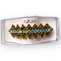 Sparkling Stone Studded Hair Clips Gold Finish