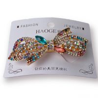 Hair Clip Multi Colour Gold Finishing