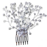 Fasionable Tiara Estonished Silver Pearl Hair Accessories