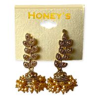 Traditional Gold plated Chandbali Pearl Earrings for Women