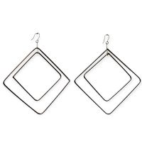 Big Long Earrings Silver Finish