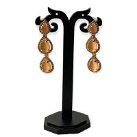 Oxidised Gold-Toned Jhumka Earrings Alloy Jhumki Earring