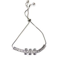 Sterling Silver INS Adjustable Box Chain Ladies Bracelet