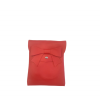 Bow Patched Ladies Bags Red Color