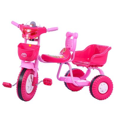 Pink And White Plastic And Steel Double Seat Baby Tricycle at Rs 2250 in  Surat